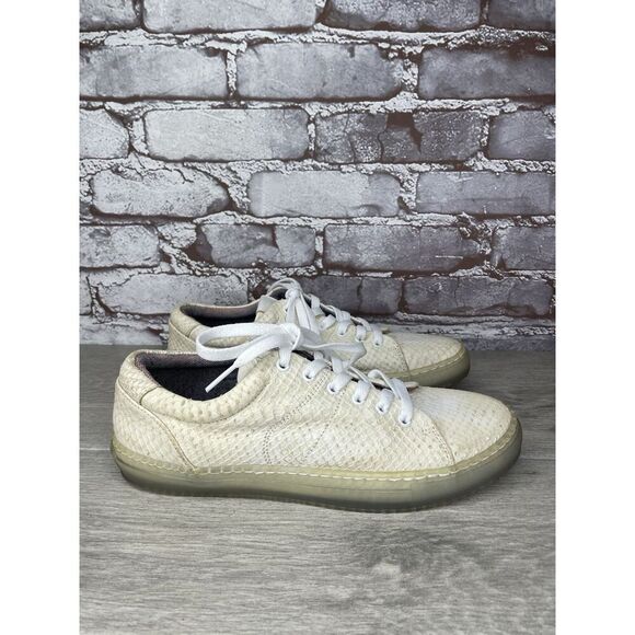 Massimo Dutti White Leather Snake Skin Embossed Trainers Shoes Women Sz 39EU/8.5 - Picture 15 of 16